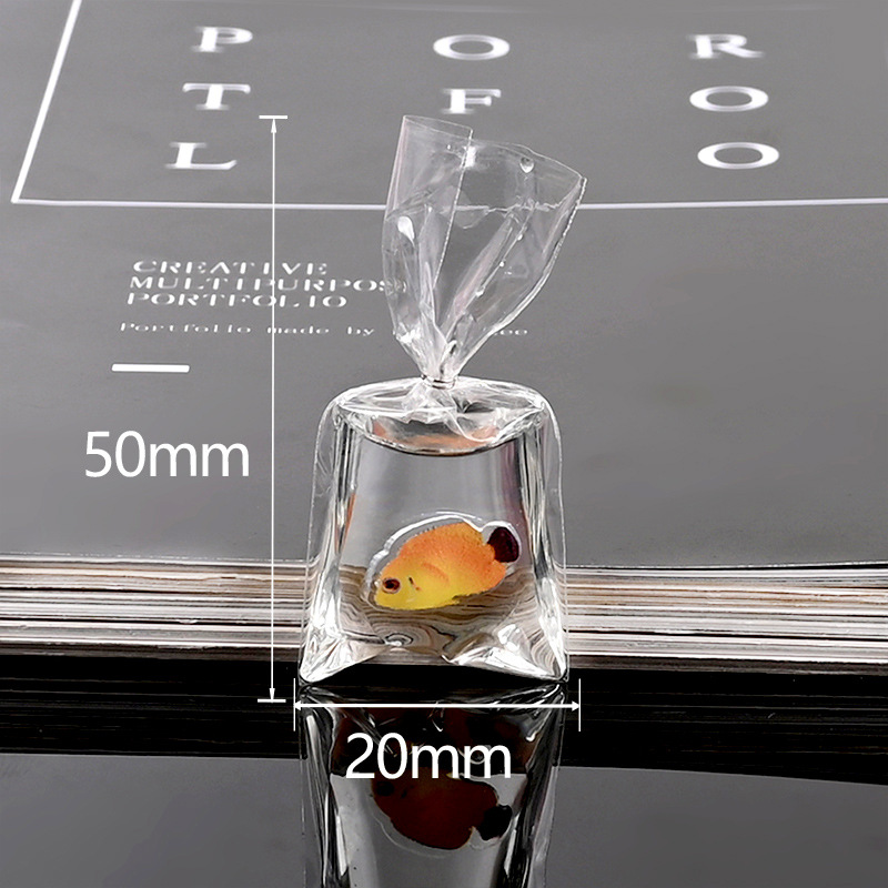 Nachbildung eines transparenten wasserbeutels, fisch-handyhülle, diy-cartoon-zubehör, material für schlüsselanhänger, ornamente: 10