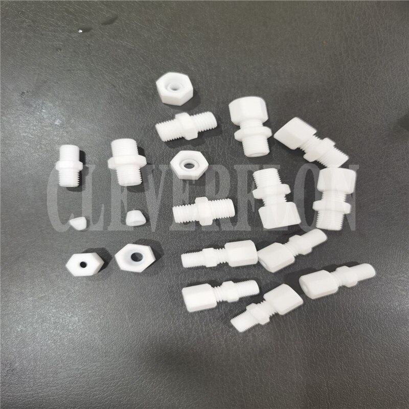 G1/8 End 4Mm Ptfe F4 Enkele Beentje Buis Connector 3Pcs