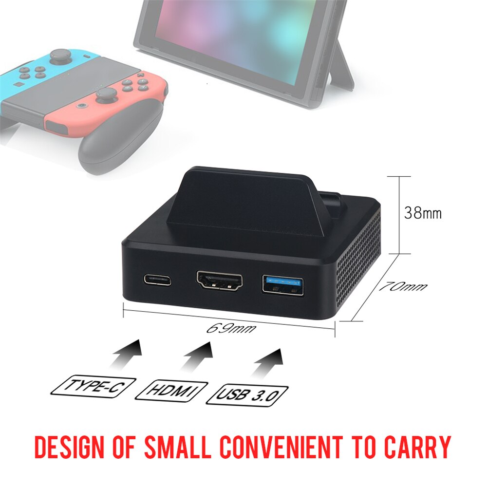 For Switch HDMI Charging Dock Station Adjustable Bracket HDMI Video Conversion Charging Charger Base For Nintend Switch Host 1