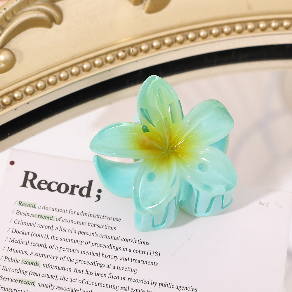 5/3/2 Uds. Pinzas para el cabello de flores para mujer, estilo bohemio, 4cm, pinzas para el cabello con forma de flor de huevo, pasadores, horquillas para niñas, accesorios para el cabello para niños: XS / YELLOW