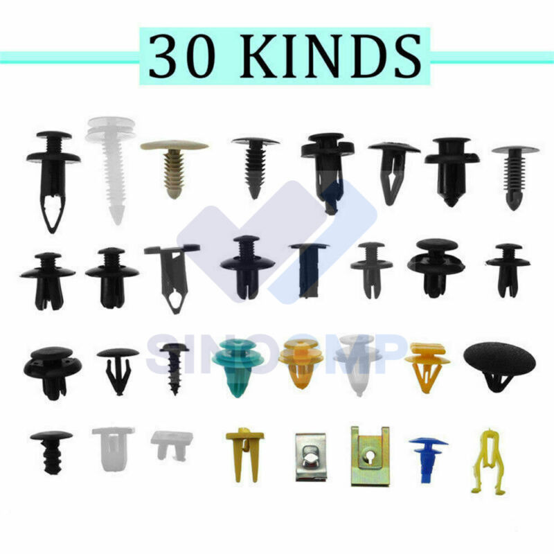 500pcs/set Plastic Car Body Push Pin Rivet Fasteners Trim Moulding Clips Screw Driver Car Buckle for Buses Trains Planes Truck