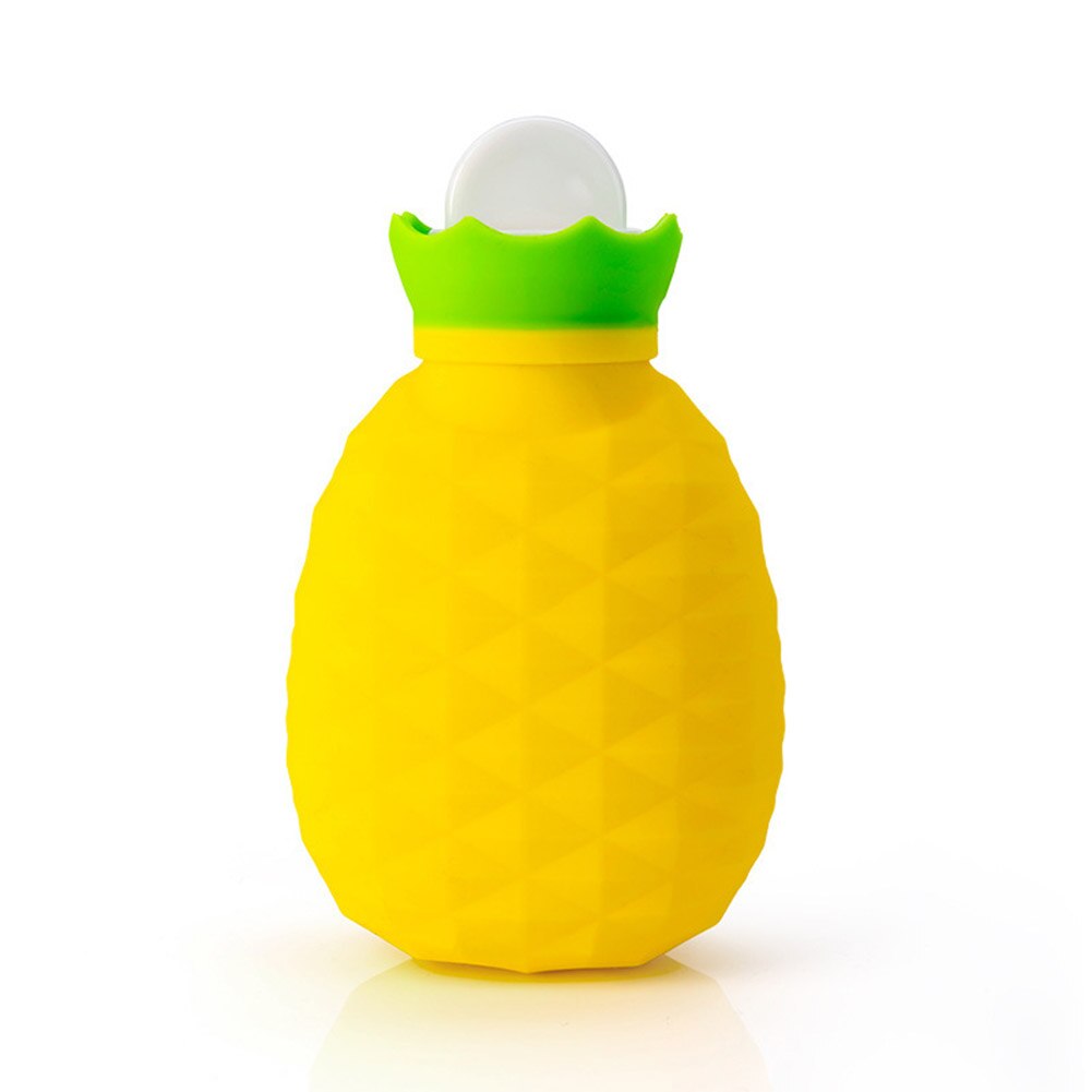 Pineapple Shape Silicone Water Bottle Hand Warmer Winter Warming Bag 200ml H99F: Yellow