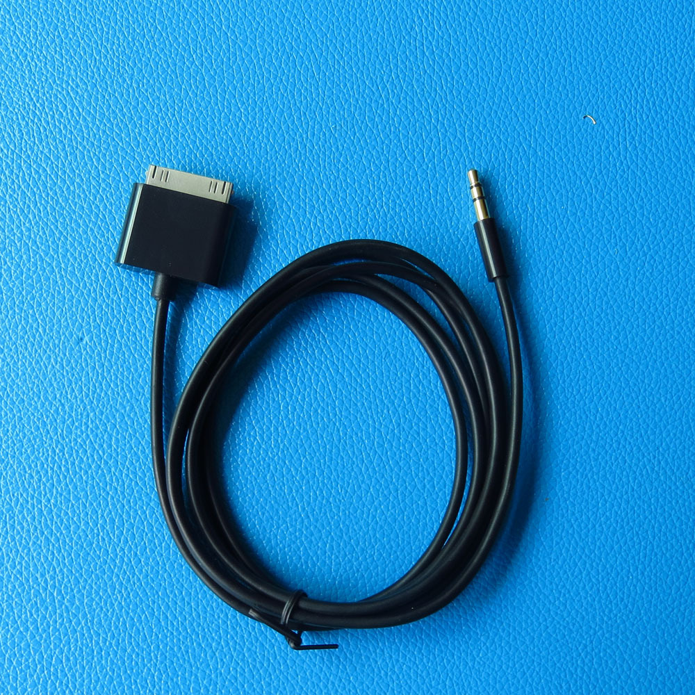 30 Pin Dock Connector Male to 3.5mm Male Jack Car Stereo Auxiliary AUX Audio 1.5m Cable for Apple iPod iPhone iPad