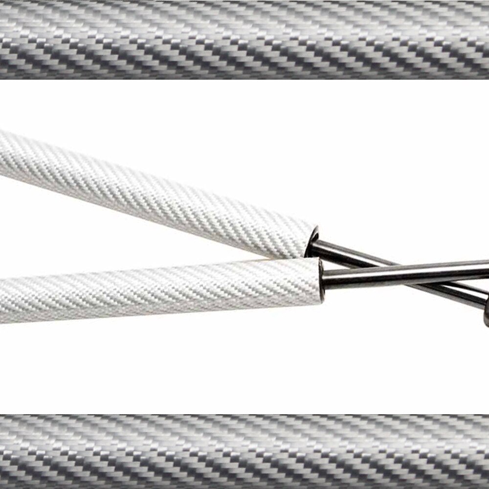 Capó delantero para coche, amortiguador de elevación, puntales de Gas de fibra de carbono, para Peugeot 3008 SUV -2022: silver carbon fiber