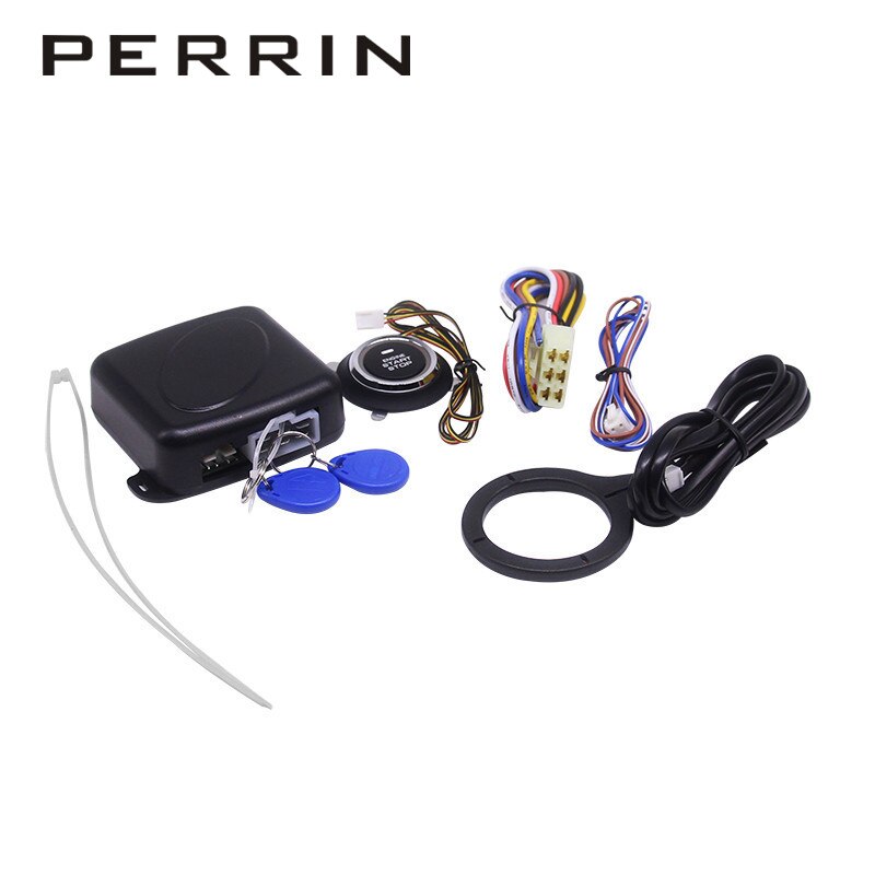 Alarma automática de coche botón pulsador de arranque de motor RFID bloqueo de motor interruptor de encendido sistema de entrada sin llave sistema antirrobo de arranque