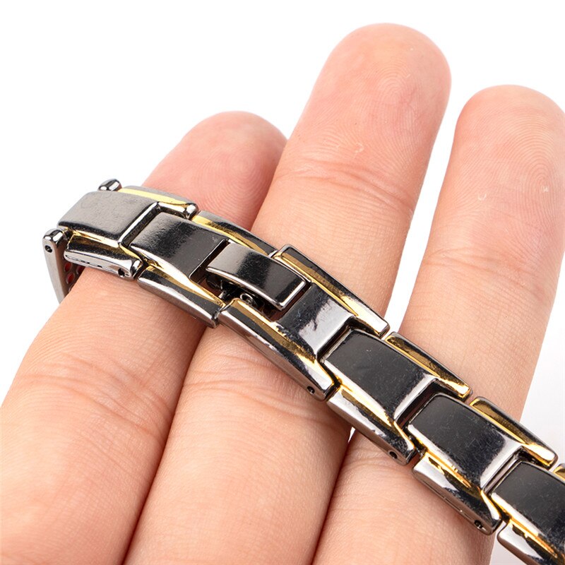 Pulsera magnética saludable para mujeres, brazaletes de magnetita con imanes de terapia de poder, joyería para el cuidado de la salud, inoxidable