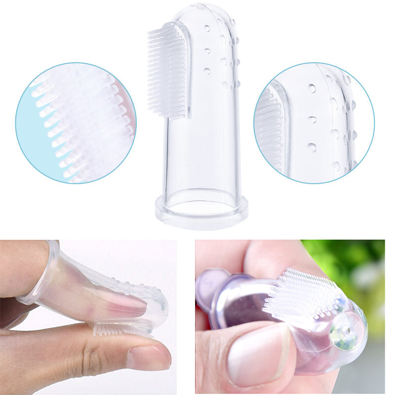 Silicone Baby Finger Toothbrush with Box toddler Teeth Clear Rubber boy girl Massager Cleaning Tooth Brush Infant newborn Brush