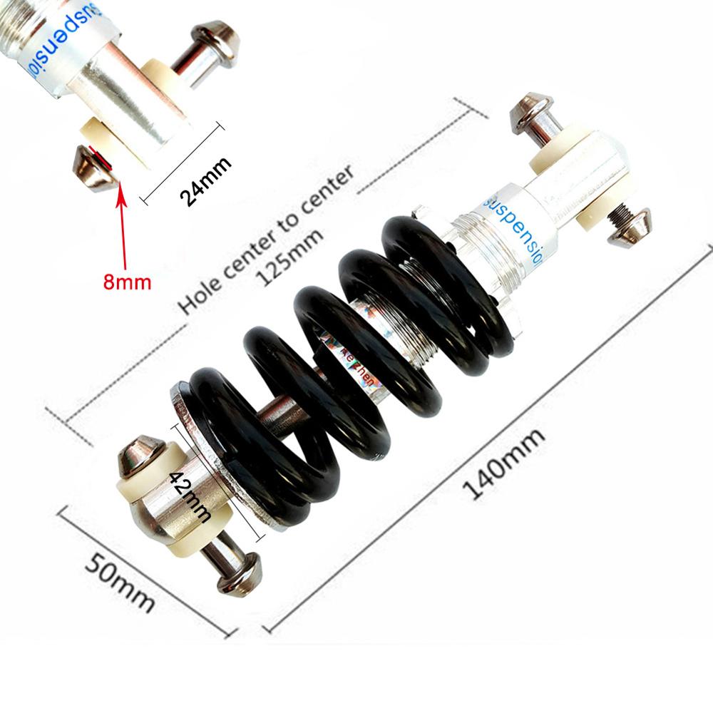 Amortiguador trasero de bicicleta suspensión bicicleta de montaña bicicletas plegables amortiguador grande de primavera dispositivo para 4,9 "750lbs accesorios de bicicleta