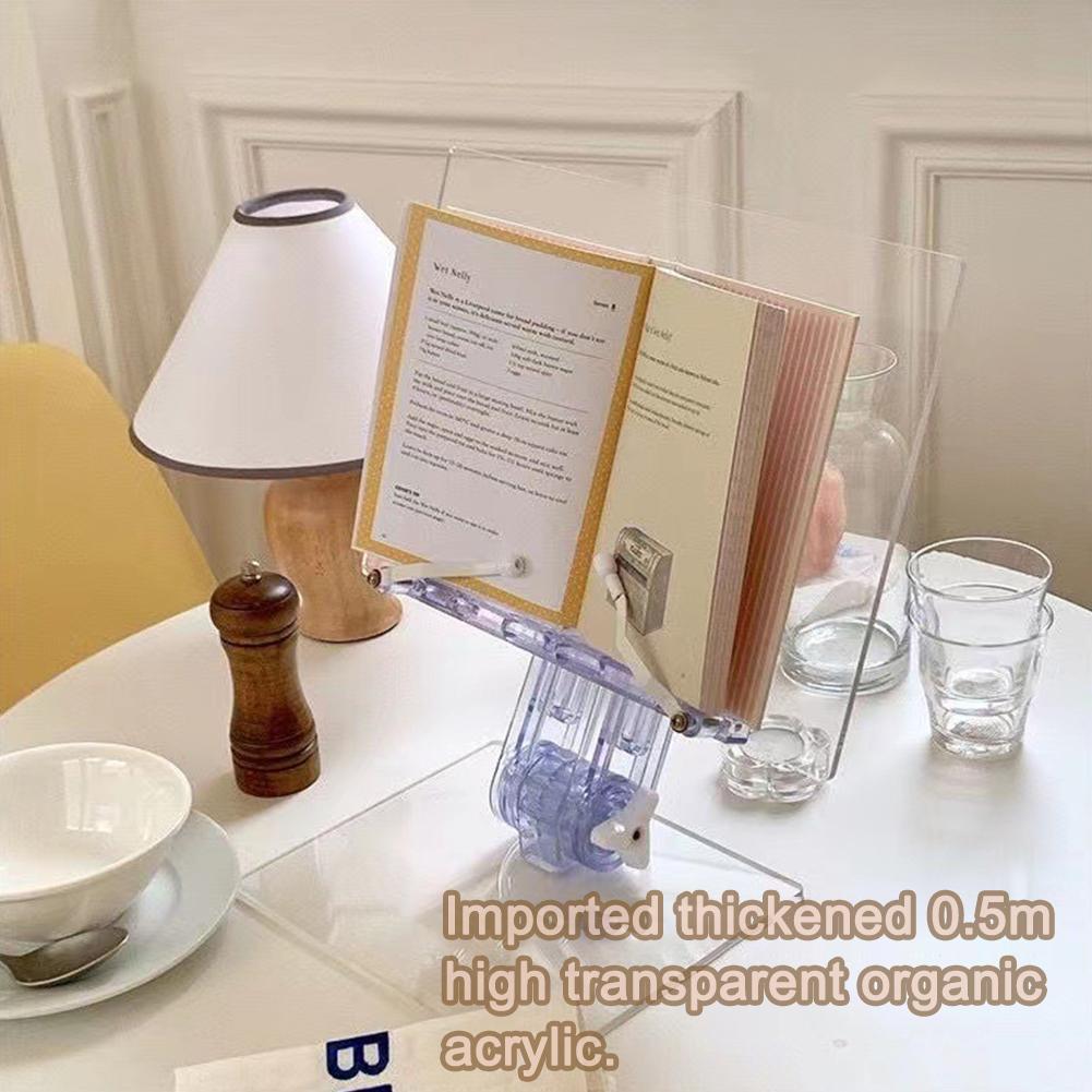 Multifunctional transparent adjustable acrylic holder for ipad reading book stand holder school stationery