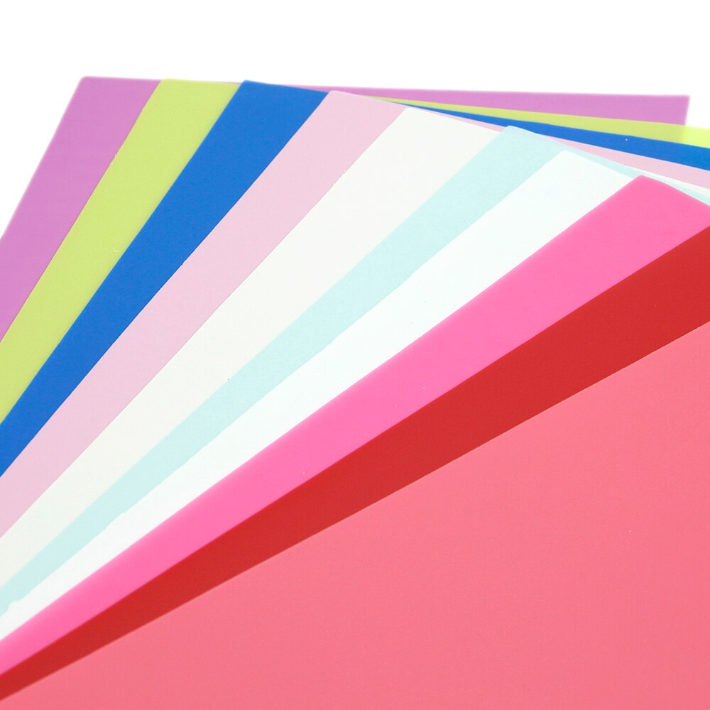 20*34cm 10Pcs Solid Color Jelly PVC Faux Leather Sheets,Clothing Upholstery,DIY Handmade Materials For Making Crafts,1Yc8044