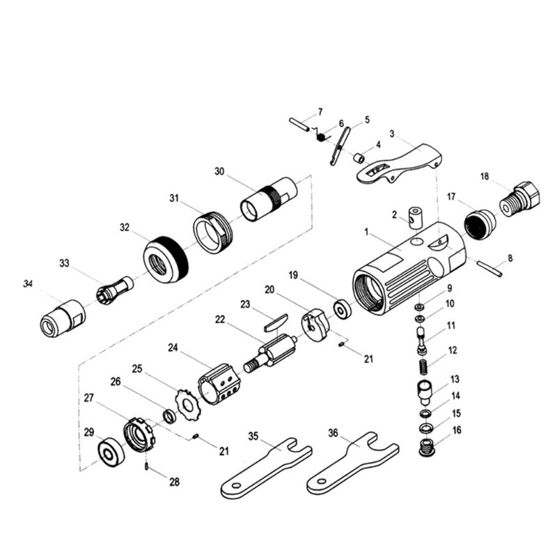 1/4" Pneumatic Die Grinder Air Die Grinder Grinding Mill Engraving Tool Polishing Machine for Pneumatic Tools