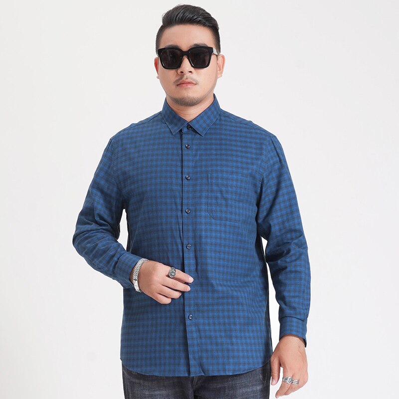 Men Shirts Slim Fit Shirt Men Business Casual Long Sleeved Shirts Male Social Dress Shirts Plus size Large 6XL 7XL 8XL