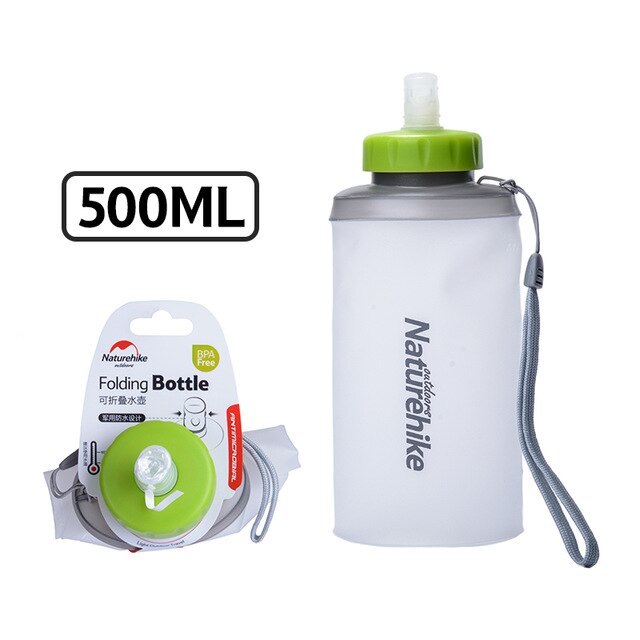 Naturehike 500ml 750ml di sport Pieghevole Pieghevole Morbido Pallone Sacchetto di Acqua Bottiglia di Acqua Della Tazza Bollitore sacchetto Della Vescica dell'acqua di Idratazione pacchetto borsa: 500ml bianca