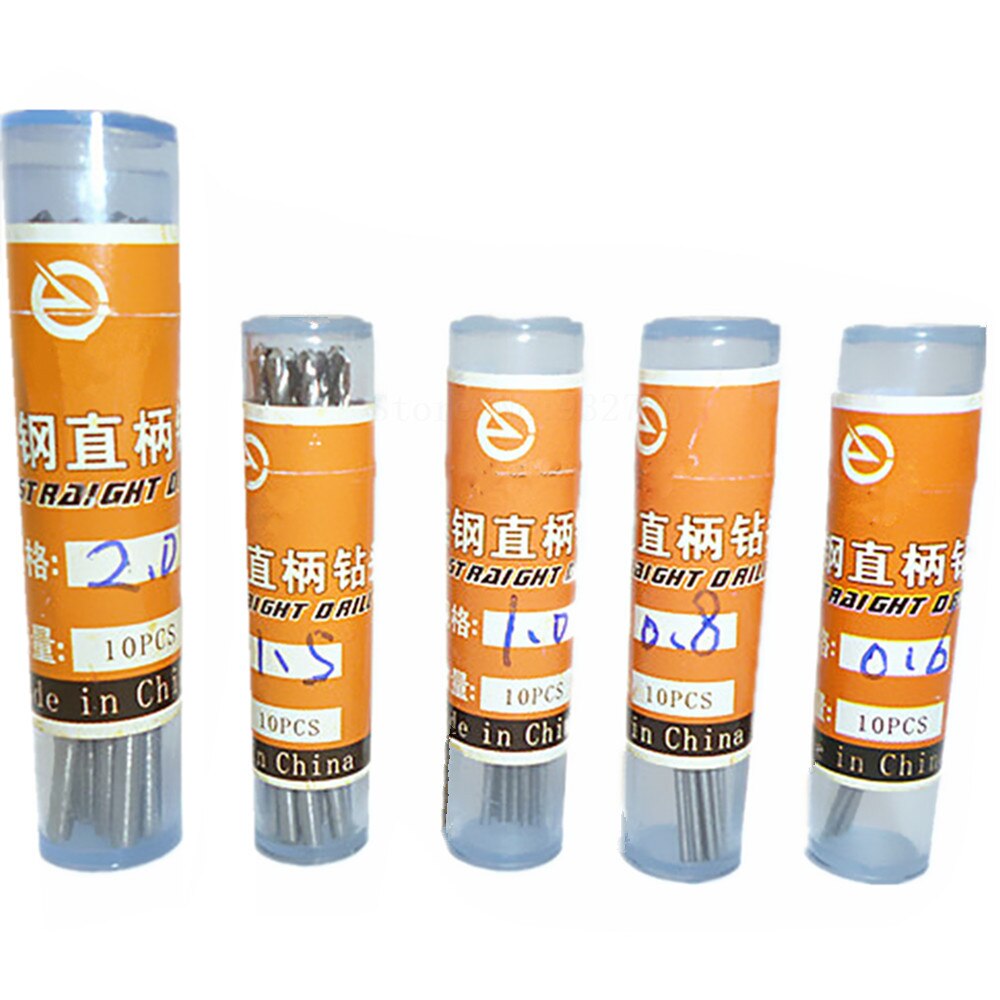 50pcs 0.6mm/0.8mm/1mm/1.5mm/2mm Hss Twist Drill Micro Drill Bits Metal Wood Plastic Aluminum Hss Twist Drilling