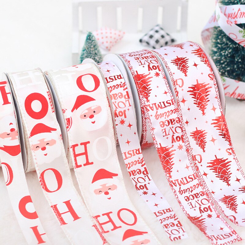 Verpakkingslint kerstboom strik boeket verpakkingslint bedrukking doek kerstversiering lint