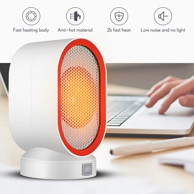 CAHOT Mini Electric Heater Portable Home Heating Fan 400W Miniature Low ...