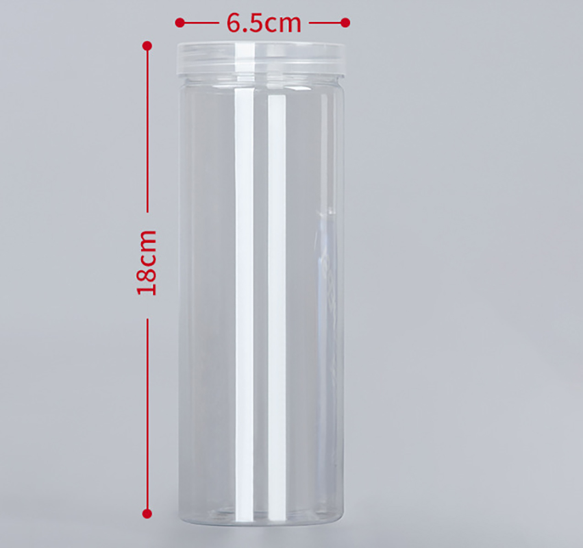 Transparenter versiegelter Tank Lebensmittel versiegeltes Glas mit Deckel Kunststoff kreisförmige Aufbewahrung eimer Dosen Nussglas Sonstiges Getreide tank: Beige