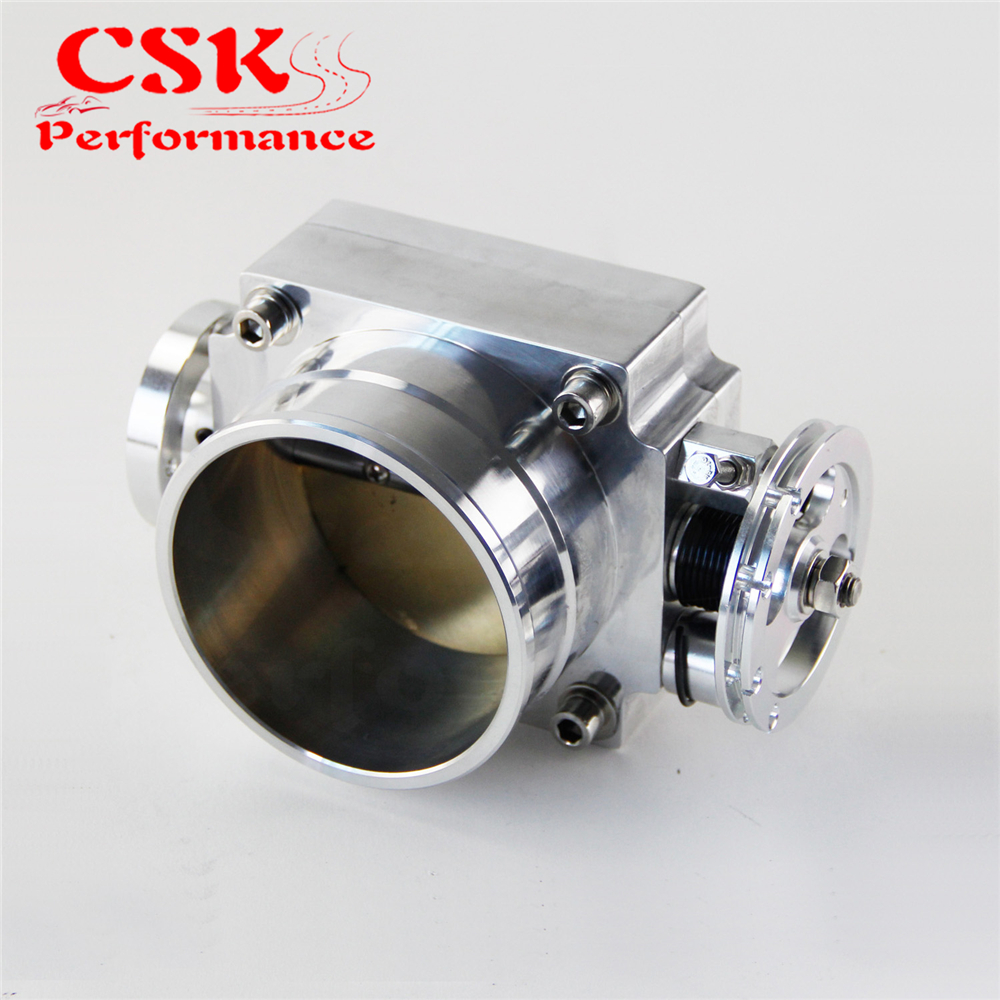 80mm 3,15 "rendimiento del cuerpo del acelerador colector de admisión Billet aluminio alto flujo negro/azul/plata
