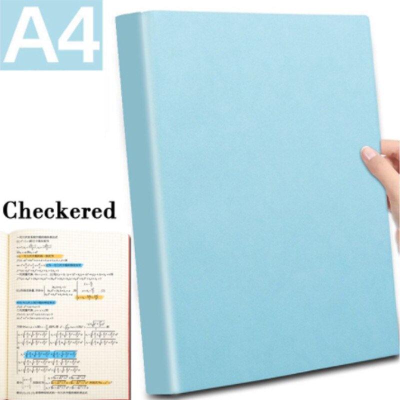 A4 Notebook mit Lesezeichen Tagebuch Planer Tagebuch Agenda 5R Connell Notizen Checkered Blank für Büro Schule Liefert: Checkered blue