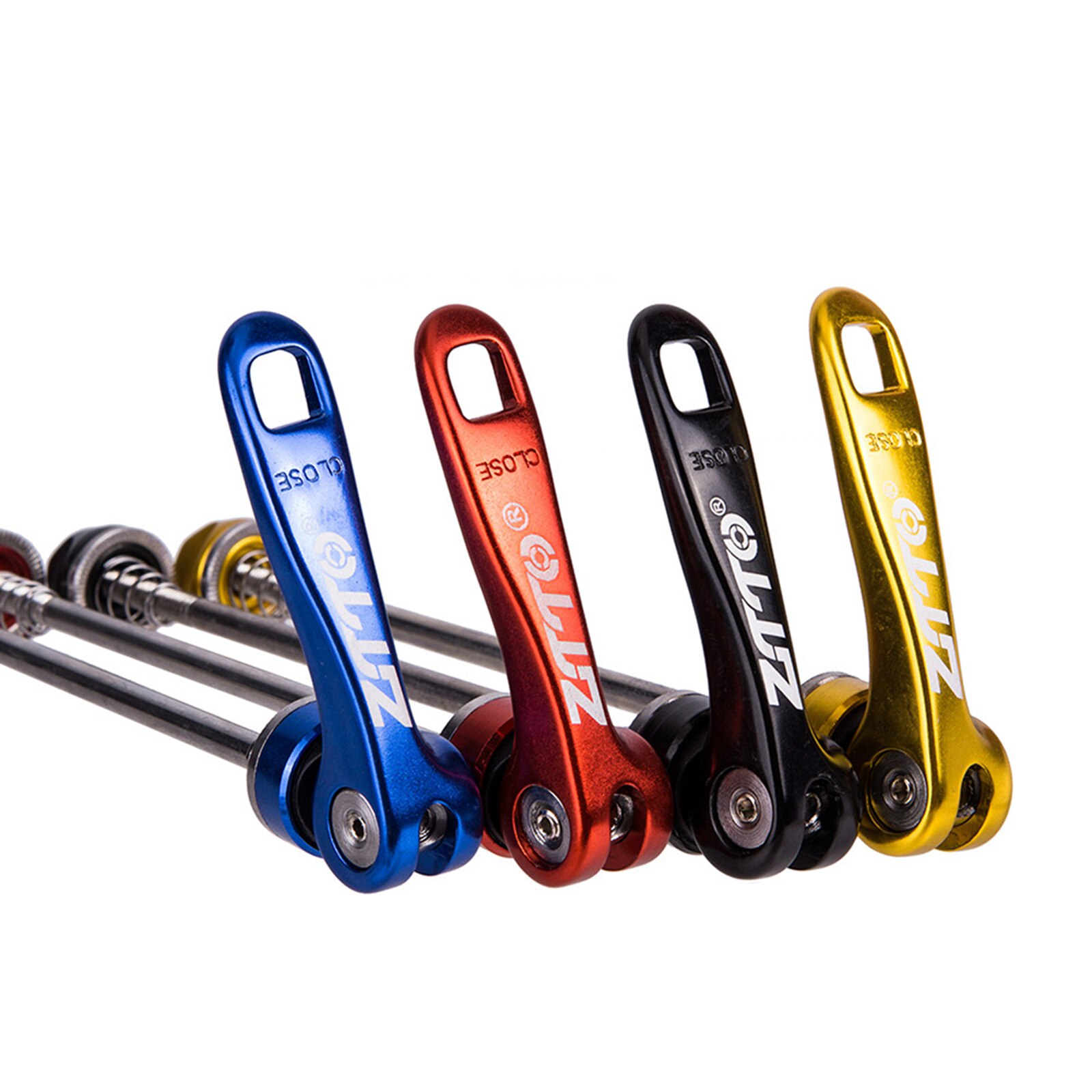 Palanca de liberación rápida de 2 uds de , varillas de liberación rápida de bicicleta Universal antideslizante para bicicleta de montaña, Negro/rojo/azul/amarillo