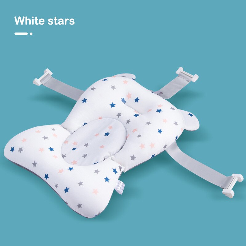 Veiligheid Kussen Bad Baby Bad Kussen Baby Anti-Slip Zachte Baby Bad Kussen Opvouwbare Douche Baby Bad Kussen: White star