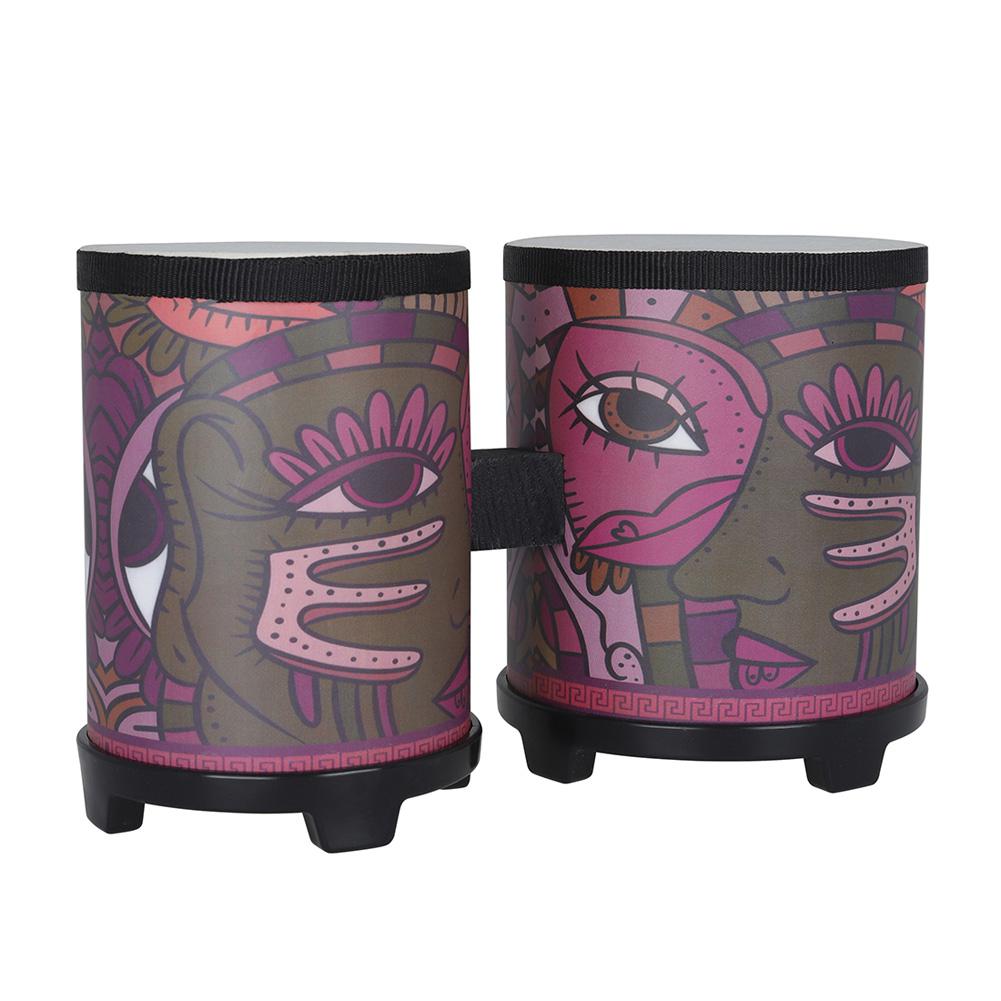 Native Instruments Decal Mounchain Indian Decal Bongo Drum with 2 Pcs Drums... – Grandado