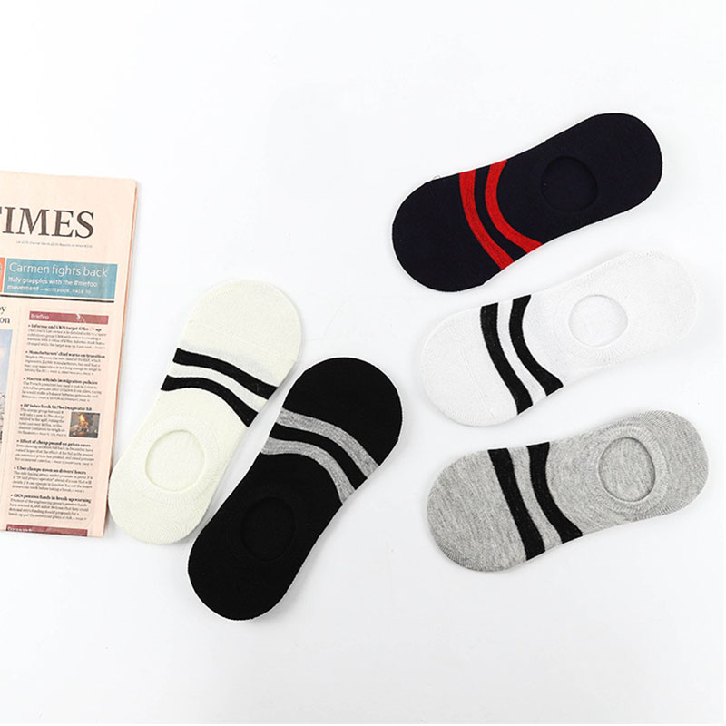 5 Pairs Katoen Mannen Korte Sokken Effen Kleur Laag Onzichtbare Boot Sokken Slippers Ademende Dunne Enkel Zomer Grappige Sokken Man sokken: D