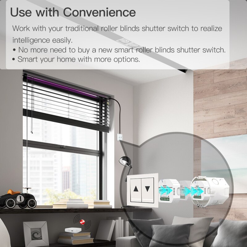 5 stück tuya zigbee  rf433 smart-vorhangschaltermodul, motorisierter rollladenmotor, 2 mqtt-kompatibel mit alexa und google home