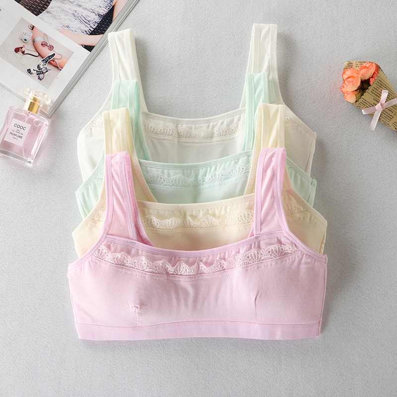 Comfortable Training Bra for Teen Girls Kids Youth Underwear Suit Children Girls Wireless Printed Cotton Bra Training Bra