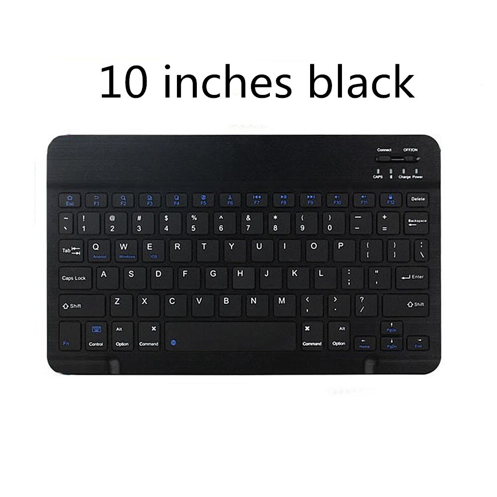 7/10 inch Bluetooth Wireless Keyboard For IOS/Android/Windows PC Ipad Tablet UK: 10 inches black