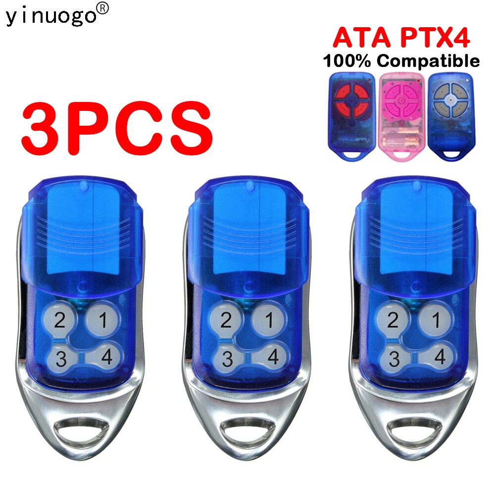 3 PCS Garage Door Remote Control ATA PTX4 TX5 CRX-1 CRX-2 GDO-2v5/2v6/2v7 Remote Control Duplicator 433.92mhz Rolling Code