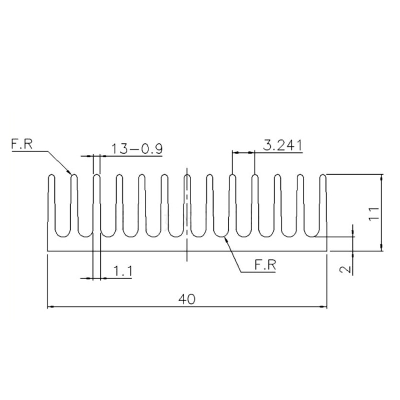 5Pcs YOUNUON 40mm heatsink 40 x 40 x 10mm 11mm Aluminum CPU CPU Card Cooling Cooler Heat Sink Heatsink