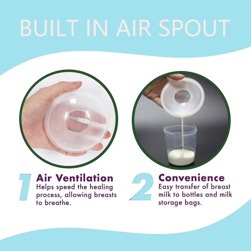 Breast Shells for Sort Nipples for Pumping or Breastfeeding, for Your Unique Body, Flexible and Easy to Wear, Made Without BPA