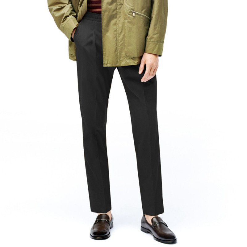 Men&#39;s Simple Casual Pants 2022 Spring Youth Business Casual Cigarette Pants Versatile Straight Leg Pants: Xxxl / Black