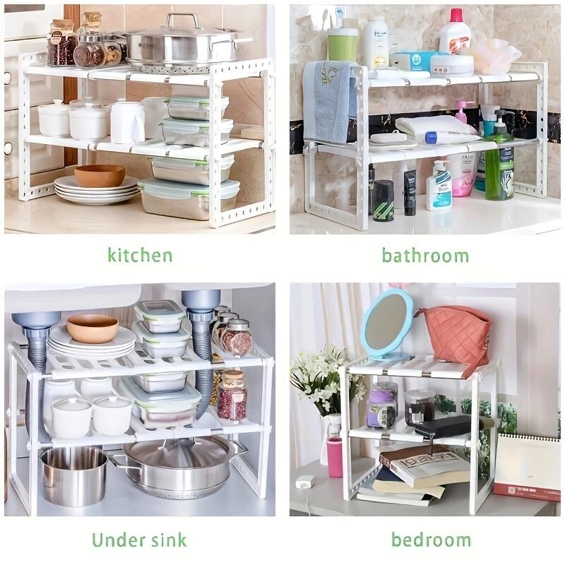 Cabinet Organizer Shelves, Stackable Kitchen Counter Shelves, Cabinet Organizer And Storage, Pantry Organizer