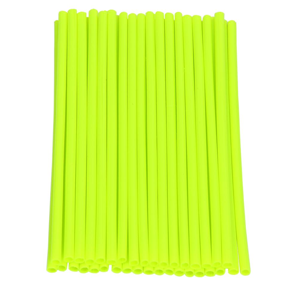 36 pièces/pack moto vélo couverture de roue coloré Motocross jantes peaux parle protecteur vélo garde enveloppes Kit universel décor: Light Yellow