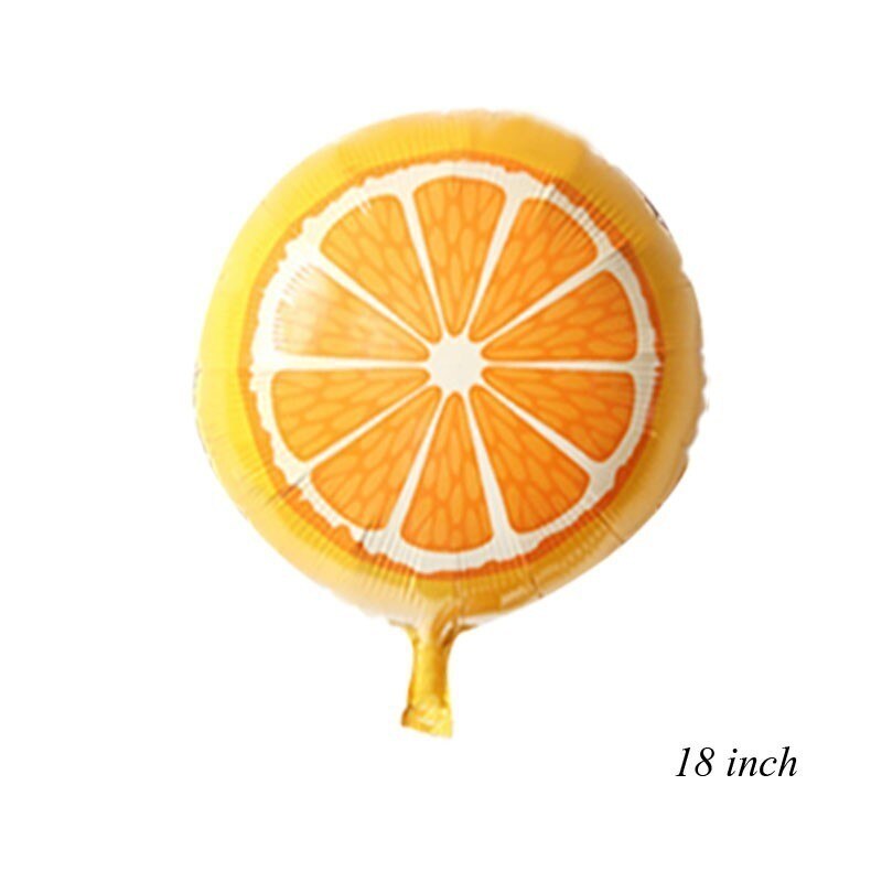 1Set Summer Party Balloon Flamingo Fruits Balloons For Kids Birthday /Wedding Decorations Tropical Hawaiian Party Supplies: 1pc Orange