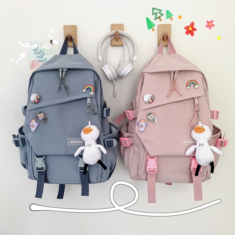 Grande Capacità Carino Zaino Donna 2020 Ins Schoolbag per Ragazzi Femminile Coreano Harajuku Studenti Delle Scuole Superiori Zaino Delle Signore Blu