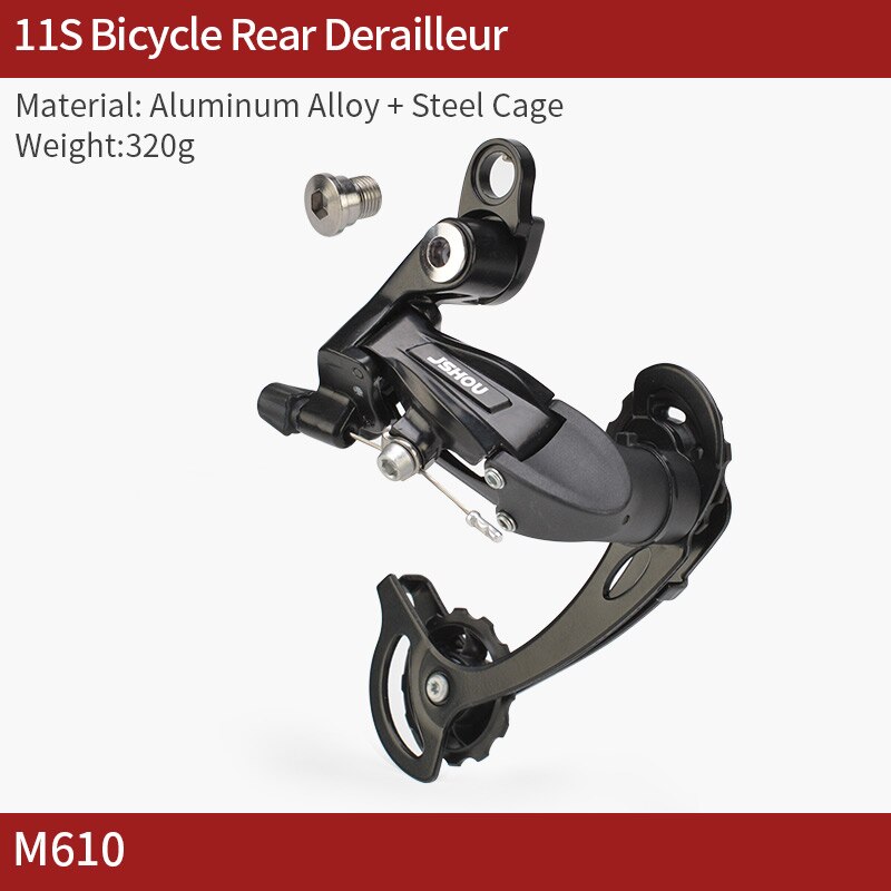 JSHOU BIKE Rear Shifter Derailleur 7 8 9 10 11 Speed Bicycle Part Accessories for MTB Mountian Bike M130 M200 M300 M610 System: M610 11S
