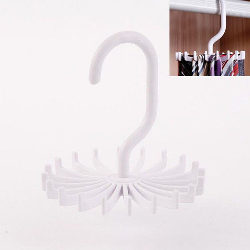 Verstelbare 20 Haken Roterende Riem Sjaal Rack Organizer Mannen Hals Hanger Houdt Opslag Houders