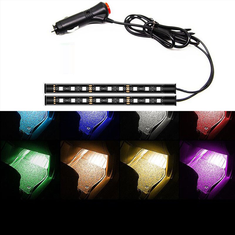 Lampe d'ambiance 2 en 1 pour Peugeot LED, lampe de décoration, pieds de voiture, 9 206, 207, 208, 301, 307, 308, 407, , 3008, 4008