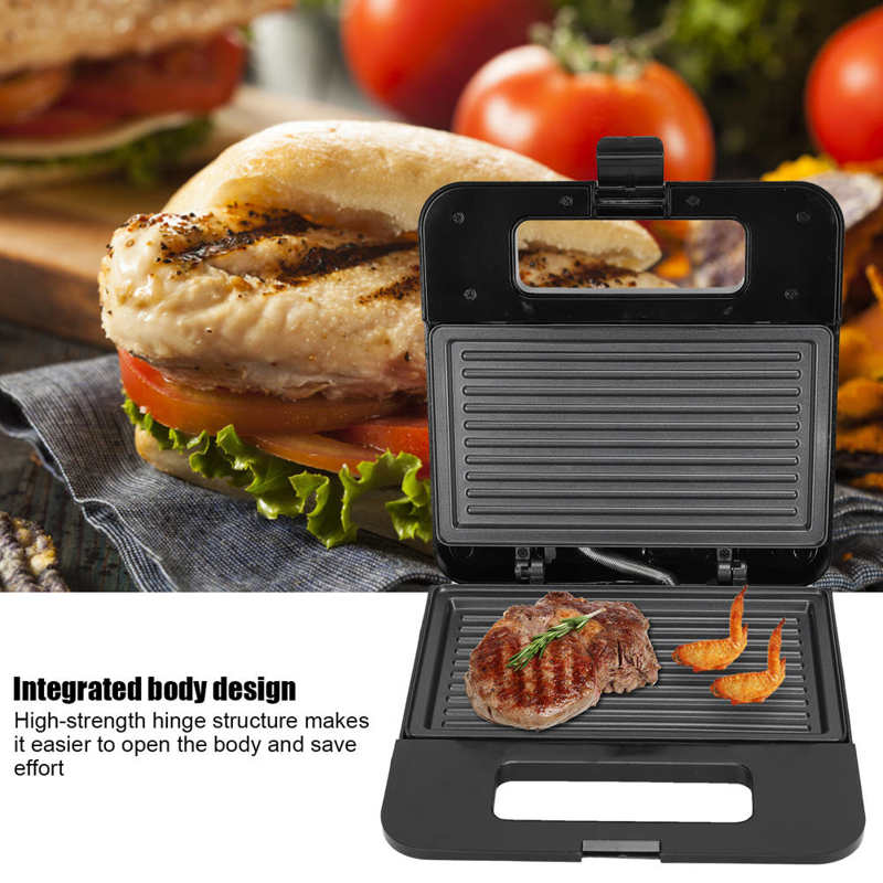 750W Electric Grill Barbecue Machine Double Sided Heating Multifunctional Panini Press Maker Meat Baking Pancake Maker