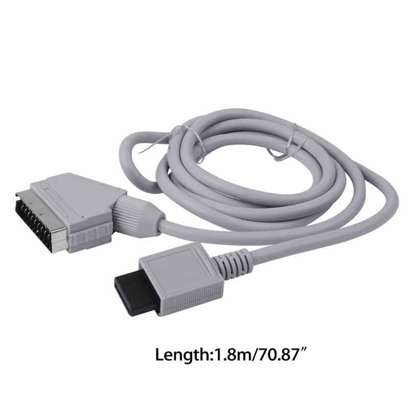 Câble pour TV vidéo Scart rvb, cordon AV, 1.8m, Compatible avec Wii wii-u, jeu vidéo