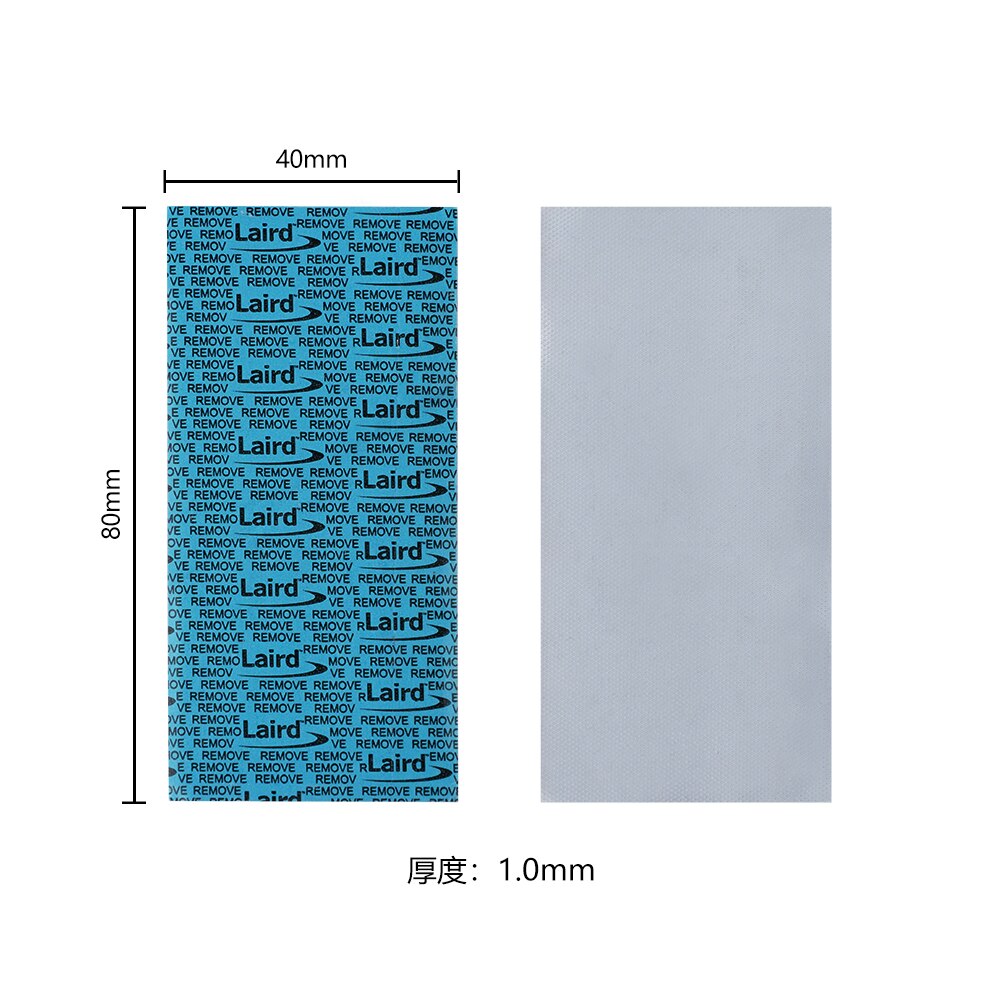 Laird Tflex HD90000 Thermal Pad For Graphics Card m2 Chipset Video Memory Notebook Cooler ,7.5W/mK, Insulation,Soft ,Recommend: 80x40x1.0mm