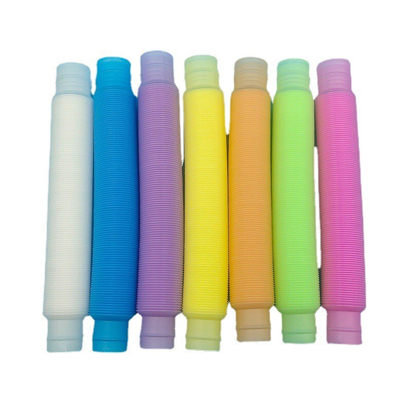 Grands Tubes Pop lumineux de 46MM, jouets Anti-Stress, autisme sensoriel Anti-Stress, jouets à soufflet en plastique pour enfants