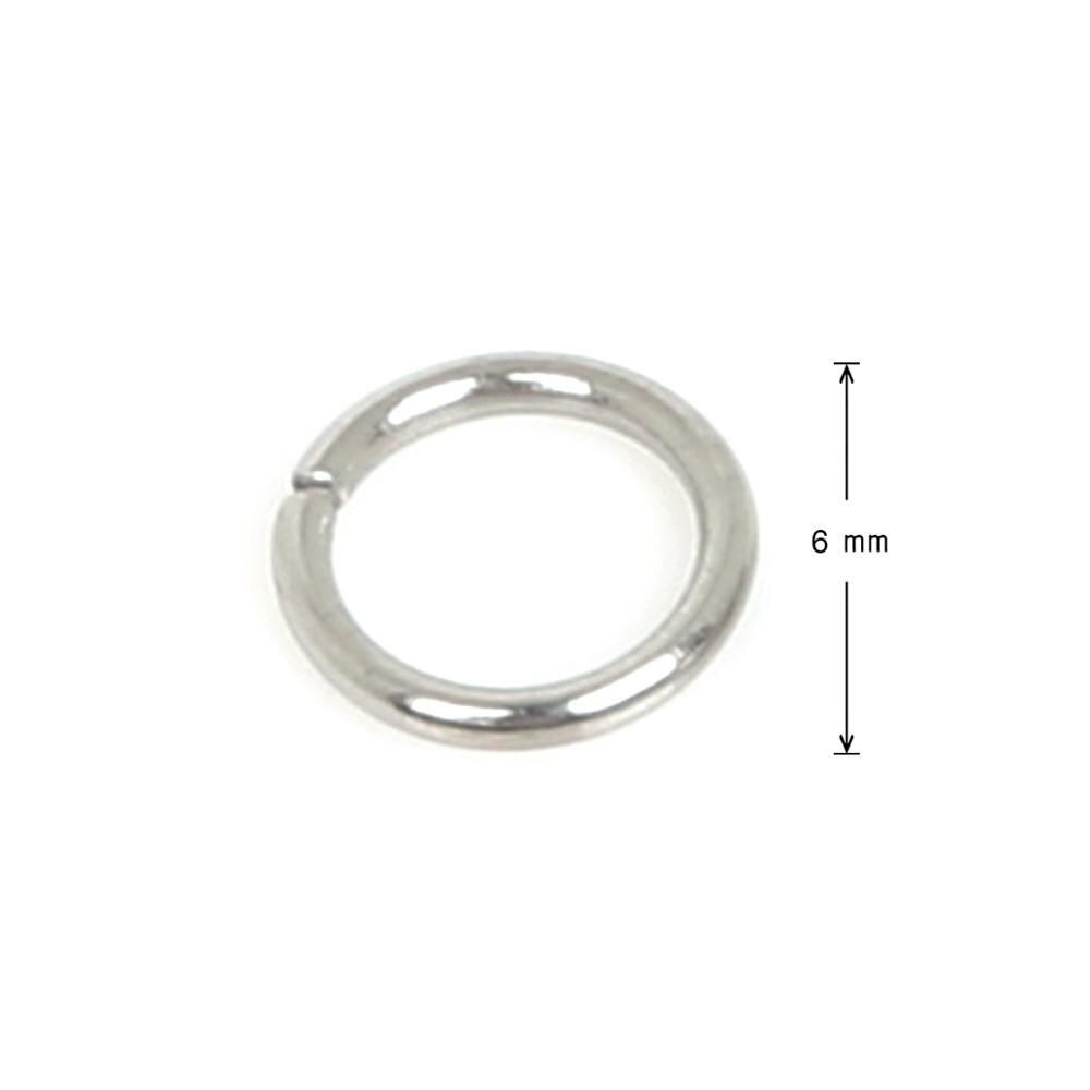 200 Stuks 4/5/6/7/8/9/10 Mm Rvs Ringetjes enkele Loops Open Jump Rings & Split Ringen Voor Diy Sieraden Vinden: 03