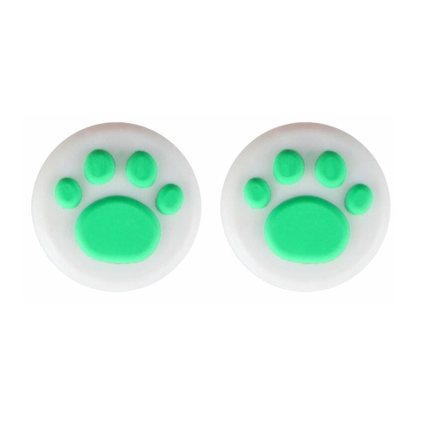 YuXi 2 sztuk słodki kociak Paw silikonowe nakładki na przyciski pokrywa dla przełącznik do nintendo NS Lite Joy Con JoyCon gałka analogowa Grip Joystick czapki: No.49