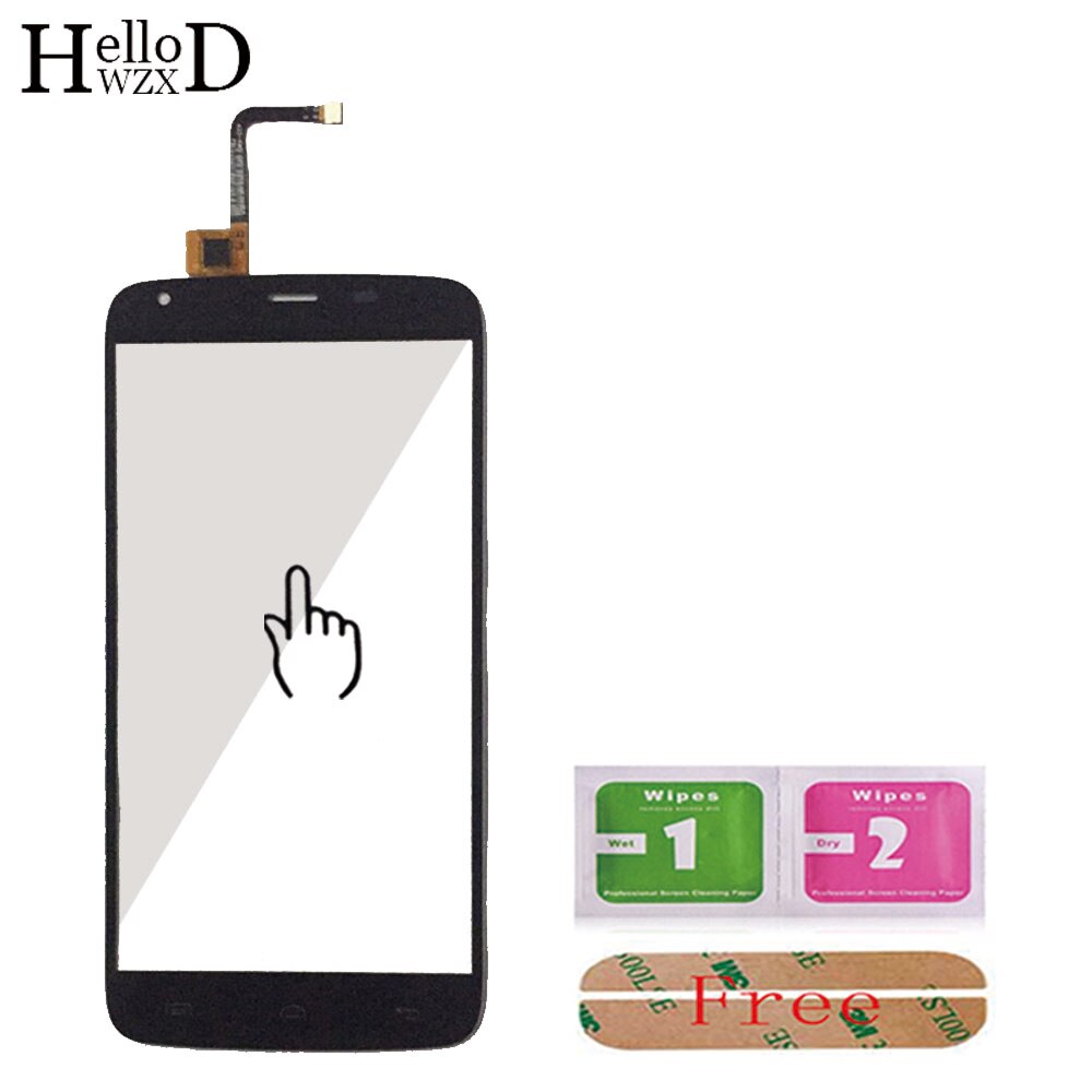 Touch Screen For HOMTOM HT6 Touch Screen Glass 100% Tested Front High Glass Digitizer Panel Lens Sensor Tools + Free Adhesive