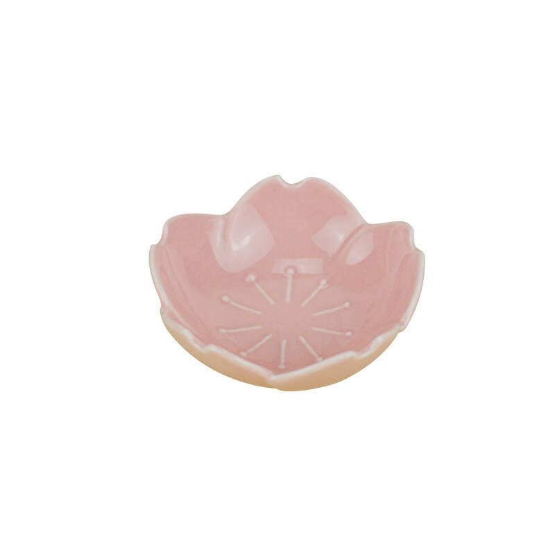 Japanske sakura keramiske fade tallerken kirsebærblomster benporcelæn tallerken fast glasur snack eddike sauce tallerken køkken porcelæn