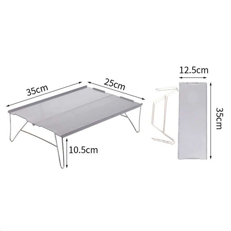 Tryhomy Ultralight Outdoor Camping Folding Table Portable Aluminium Alloy Dining Mini Desk Hiking Picnicing Tables